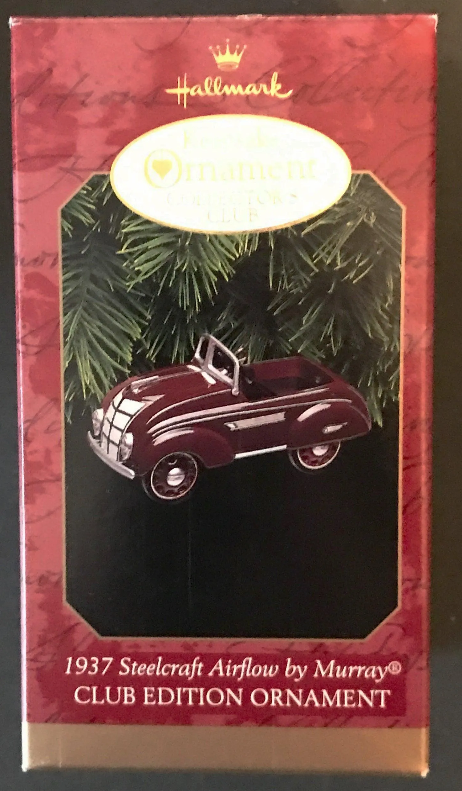 Hallmark Keepsake Ornament: 1937 Steelcraft Airflow by Murray  (1997) MIB