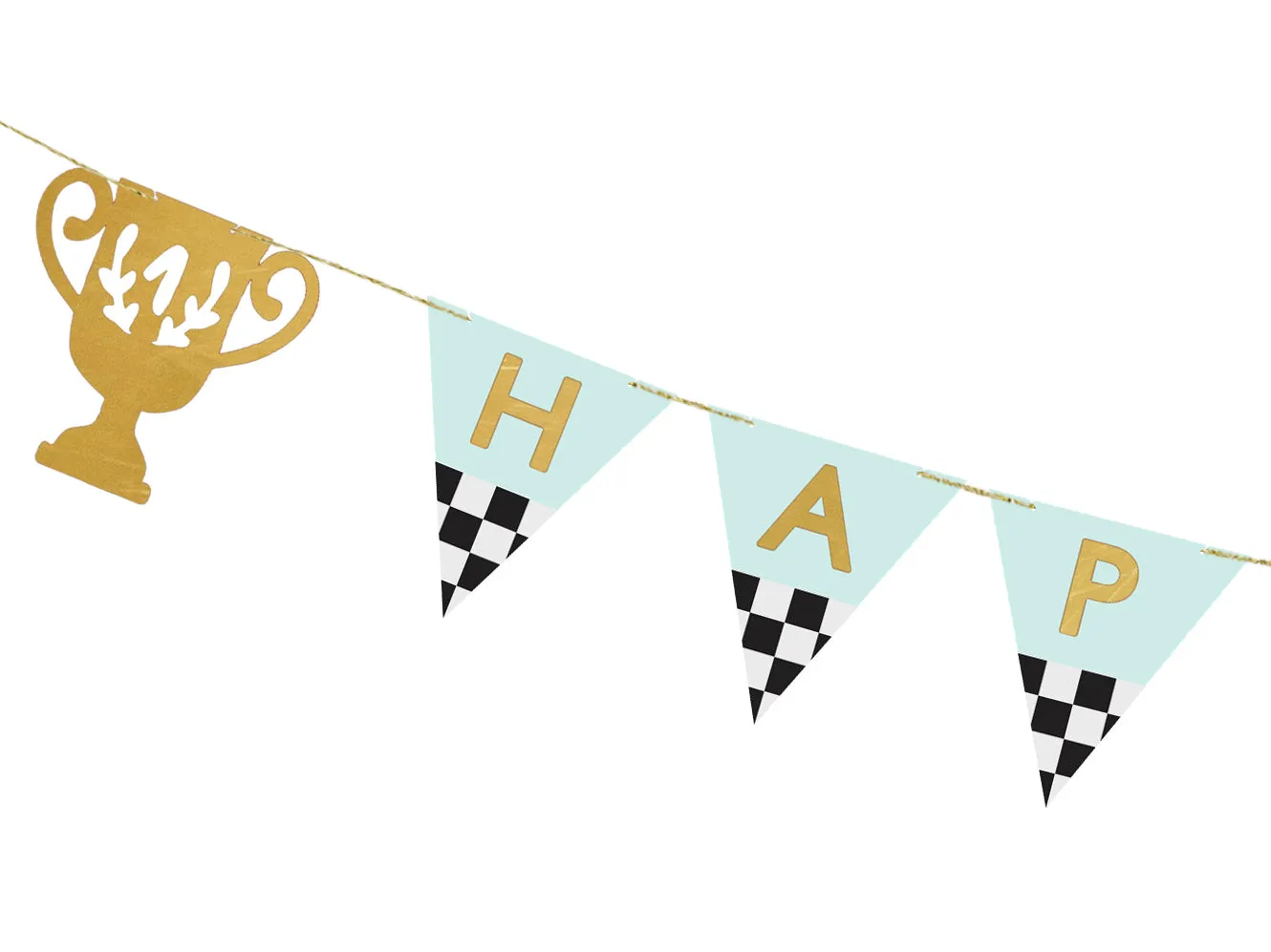 Happy Birthday Car Trophy Cup Banner