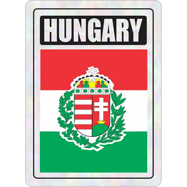 Hungary Prismatic Hologram Car Decal Sticker