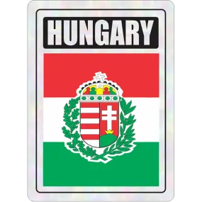 Hungary Prismatic Hologram Car Decal Sticker