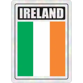 Ireland Prismatic Hologram Car Decal Sticker