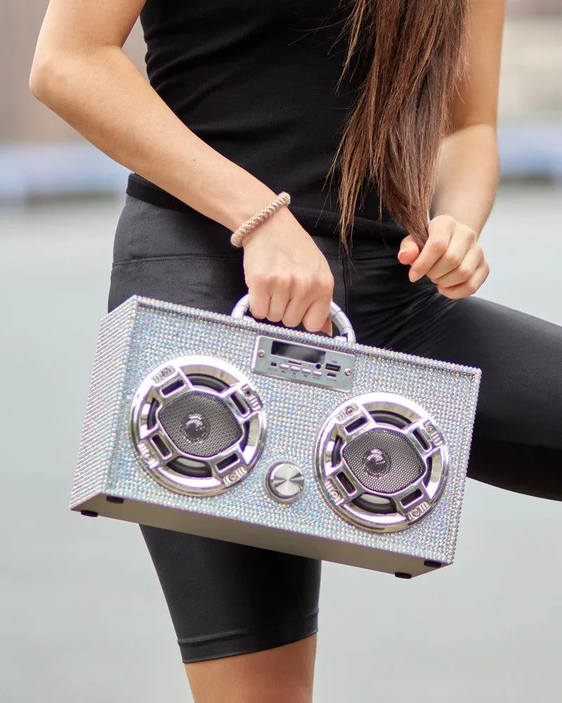 Iridescent Bling Retro Boombox