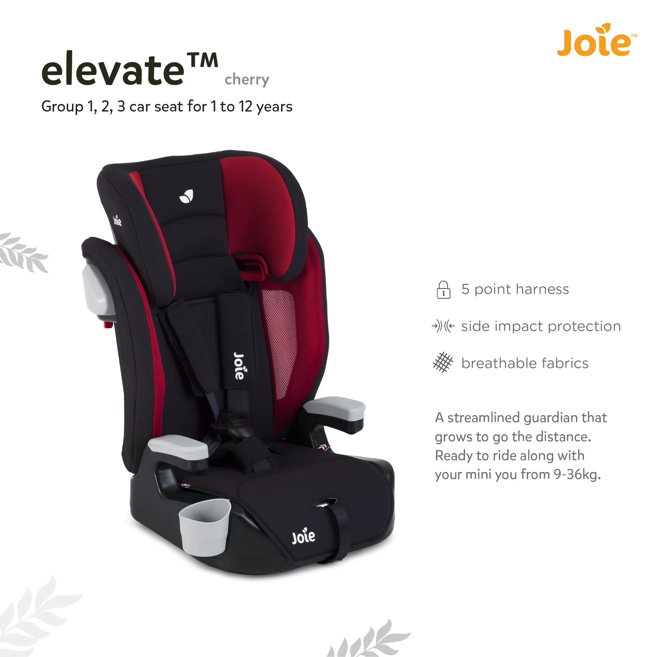 Joie Car seat Elevate Cherry 9 to 36 Kg