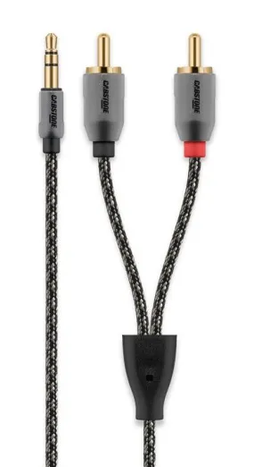 Kabelis RCA JACK, 2xRCA, 1x3.5mm kištukai, 1.5m