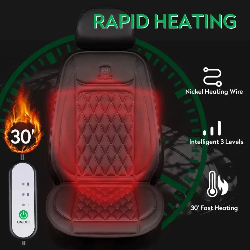 Karcle Heated Car Seat Cover Electric Car Seat Heating Pad 12/24v Heated Seats Cushion Universal Automobile Seat Covers