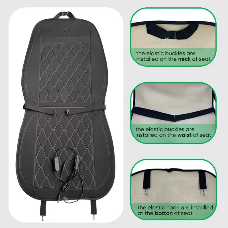 Karcle Heated Car Seat Cover Electric Car Seat Heating Pad 12/24v Heated Seats Cushion Universal Automobile Seat Covers