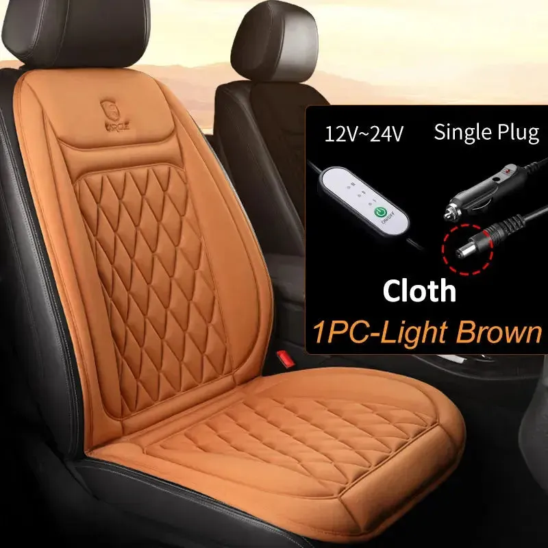 Karcle Heated Car Seat Cover Electric Car Seat Heating Pad 12/24v Heated Seats Cushion Universal Automobile Seat Covers