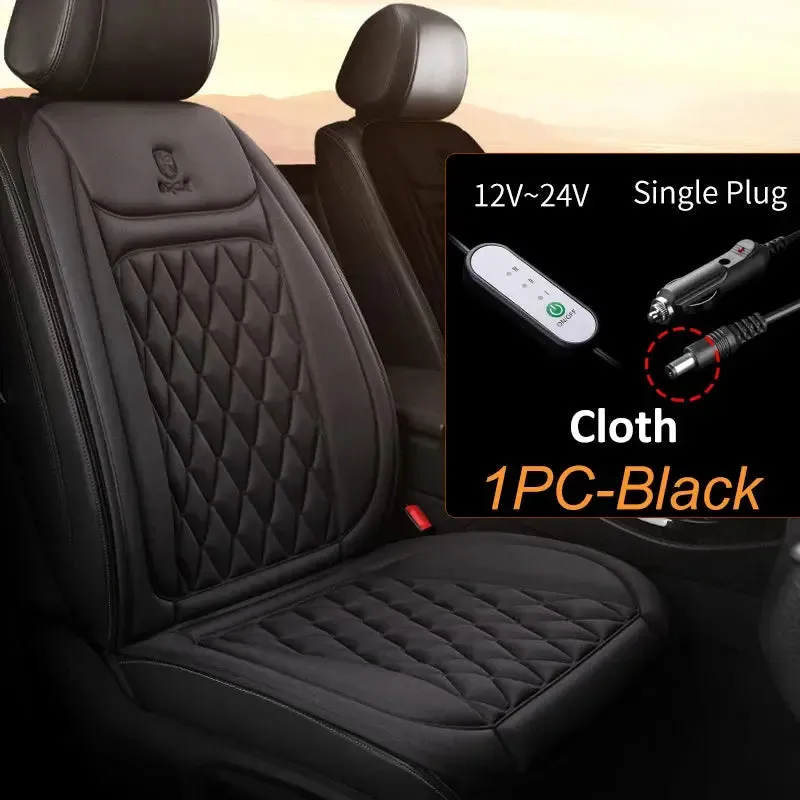 Karcle Heated Car Seat Cover Electric Car Seat Heating Pad 12/24v Heated Seats Cushion Universal Automobile Seat Covers