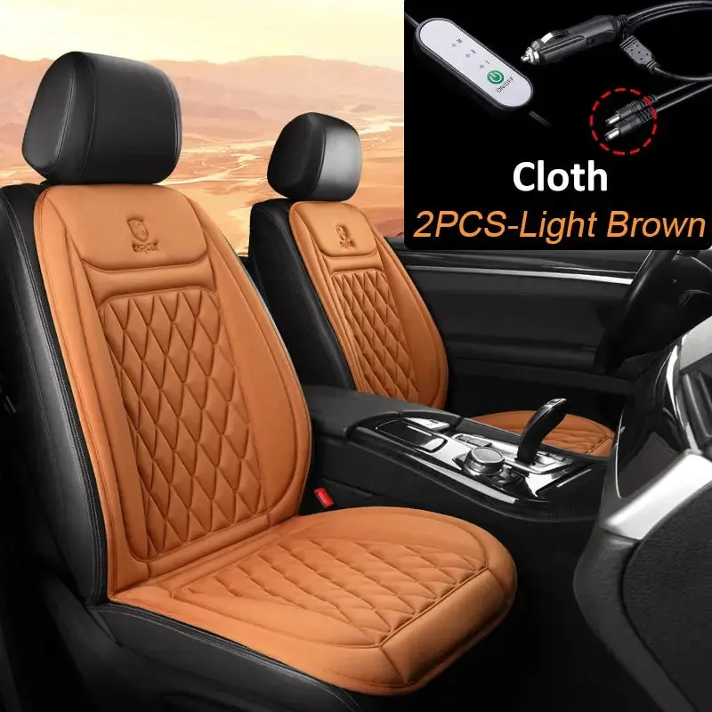 Karcle Heated Car Seat Cover Electric Car Seat Heating Pad 12/24v Heated Seats Cushion Universal Automobile Seat Covers