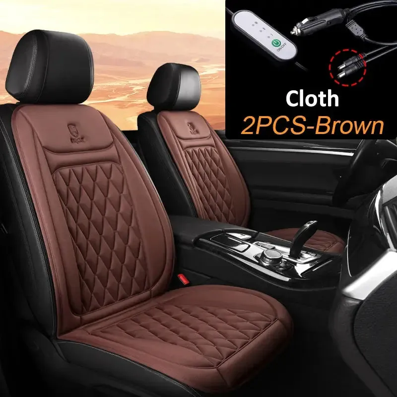 Karcle Heated Car Seat Cover Electric Car Seat Heating Pad 12/24v Heated Seats Cushion Universal Automobile Seat Covers