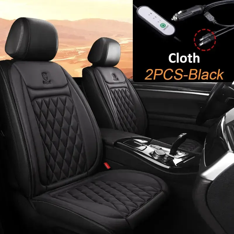 Karcle Heated Car Seat Cover Electric Car Seat Heating Pad 12/24v Heated Seats Cushion Universal Automobile Seat Covers