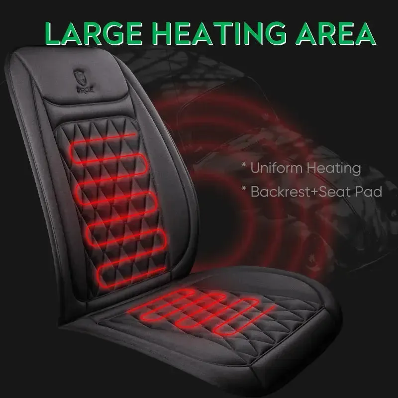 Karcle Heated Car Seat Cover Electric Car Seat Heating Pad 12/24v Heated Seats Cushion Universal Automobile Seat Covers