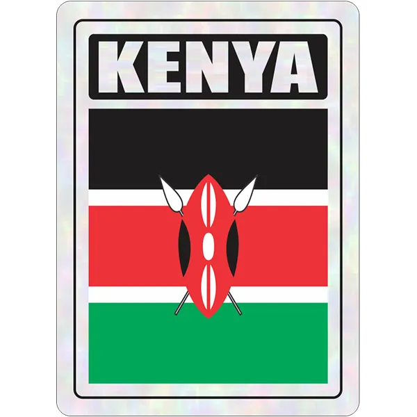 Kenya Prismatic Hologram Car Decal Sticker