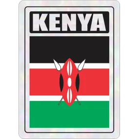 Kenya Prismatic Hologram Car Decal Sticker