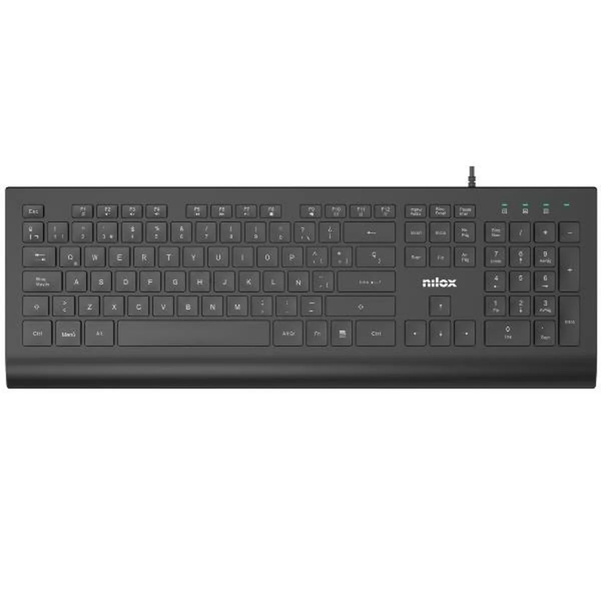 Keyboard Nilox NXKBE000014 Black Spanish Qwerty