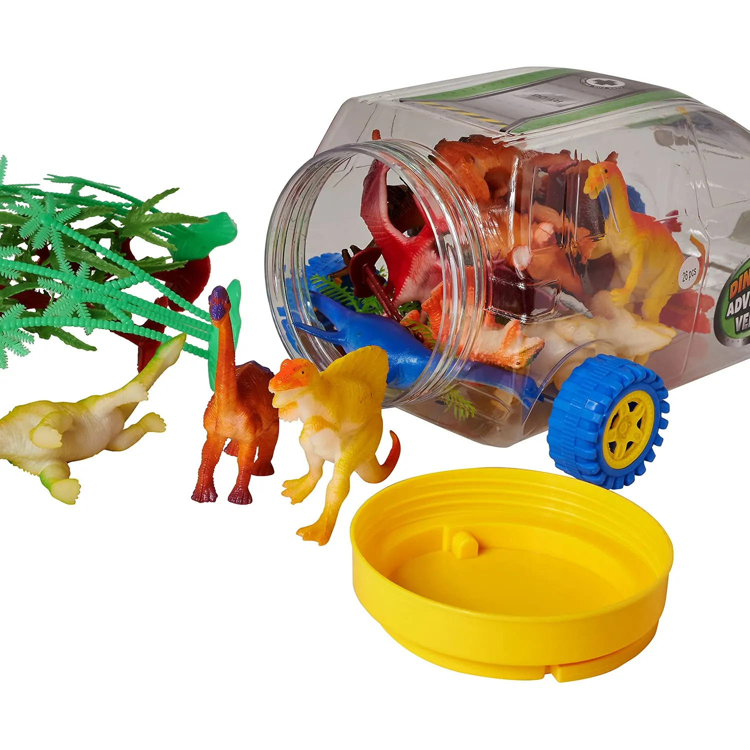 Kicko Assorted Dinosaurs in a Vehicle - 1 Set - Dino-Filled Car - for Party Favors