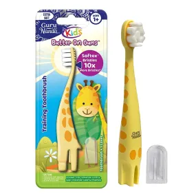 Kids Butter on Gums Giraffe Training Toothbrush with Cover (24-Pack)