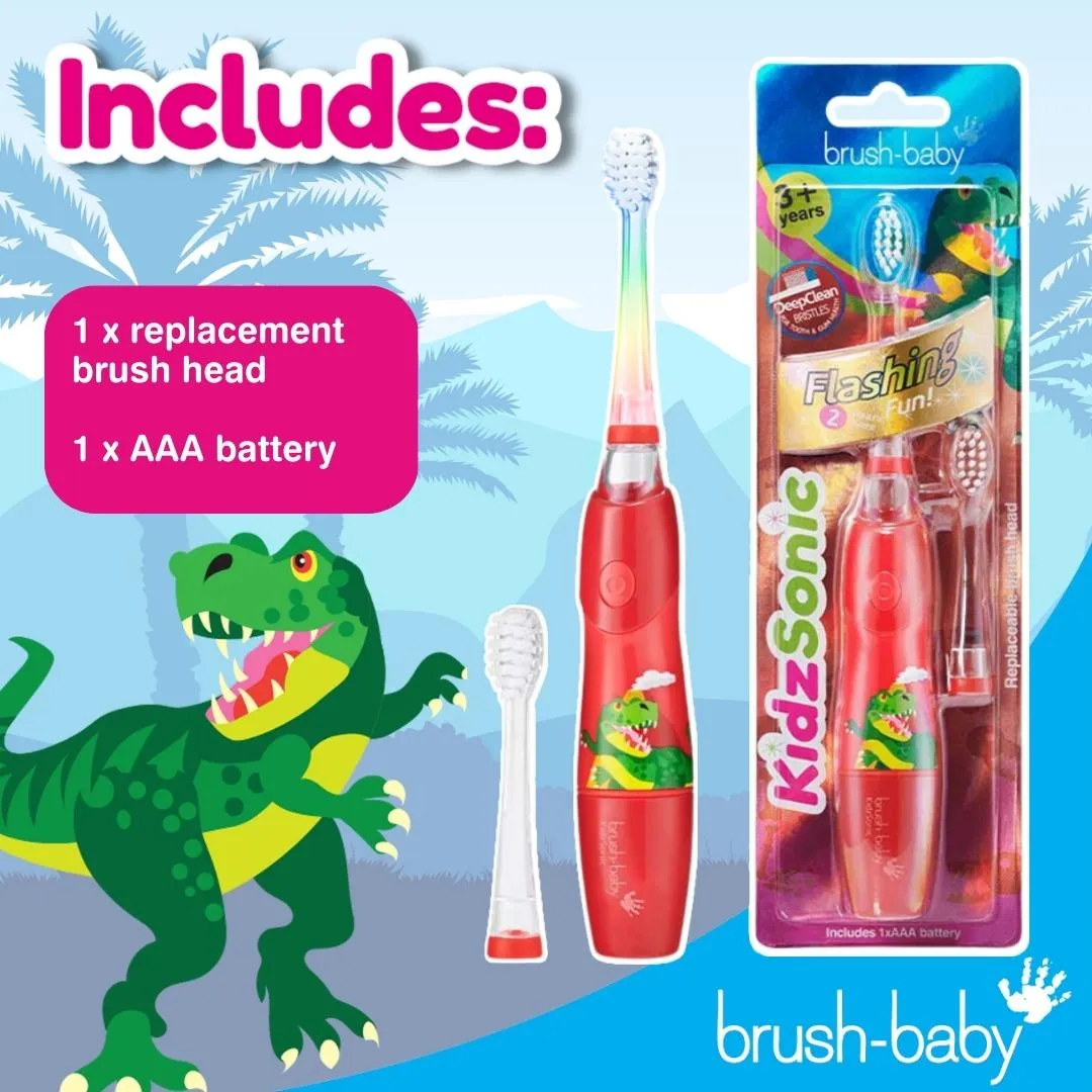 KidzSonic® Dinosaur Kids Electric Toothbrush (Ages 3  Years)