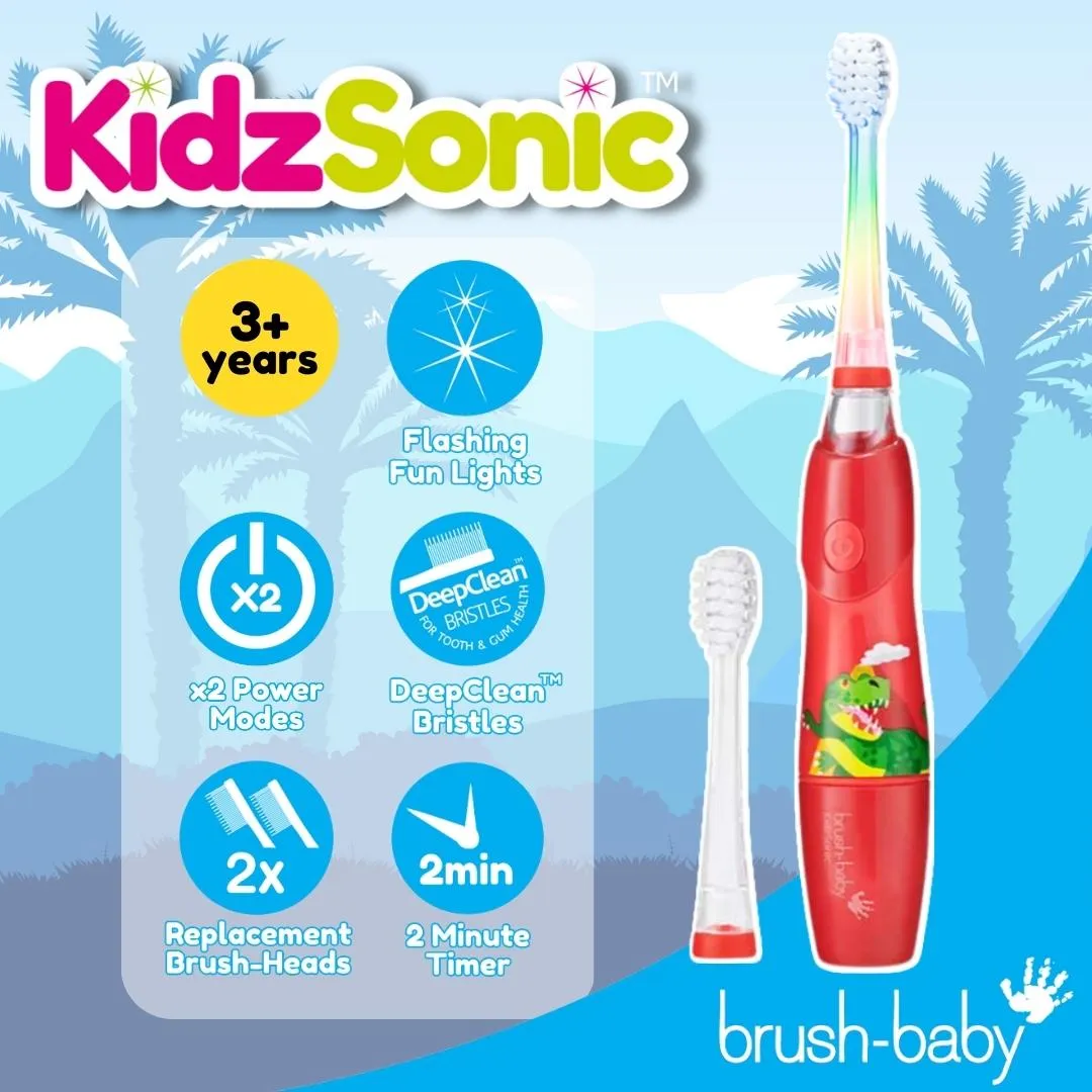 KidzSonic® Dinosaur Kids Electric Toothbrush (Ages 3  Years)