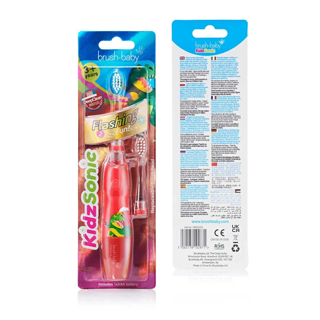 KidzSonic® Dinosaur Kids Electric Toothbrush (Ages 3  Years)