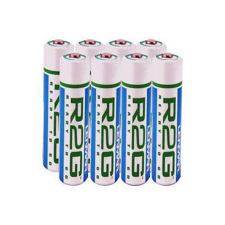 Lenmar R2GAAA8 Ready-To-Go Precharged NiMH Batteries -8 Pack AAA