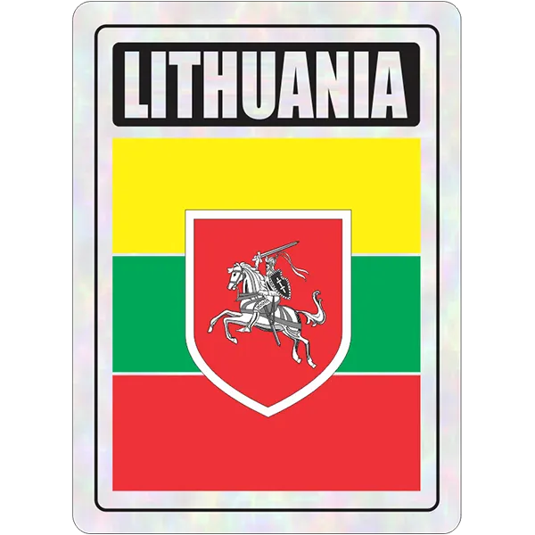 Lithuania Prismatic Hologram Car Decal Sticker