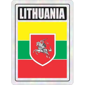 Lithuania Prismatic Hologram Car Decal Sticker