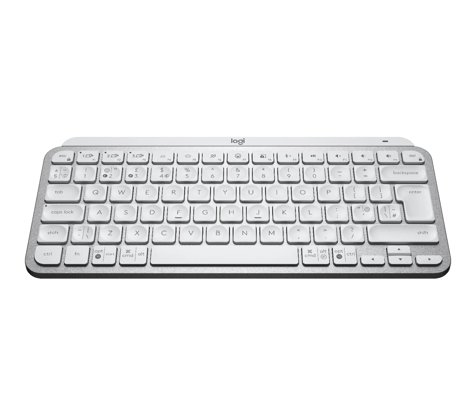 Logitech Mx Keys Mini - Keyboard - Backlit - Bluetooth - Qwerty - Uk - Pale Grey