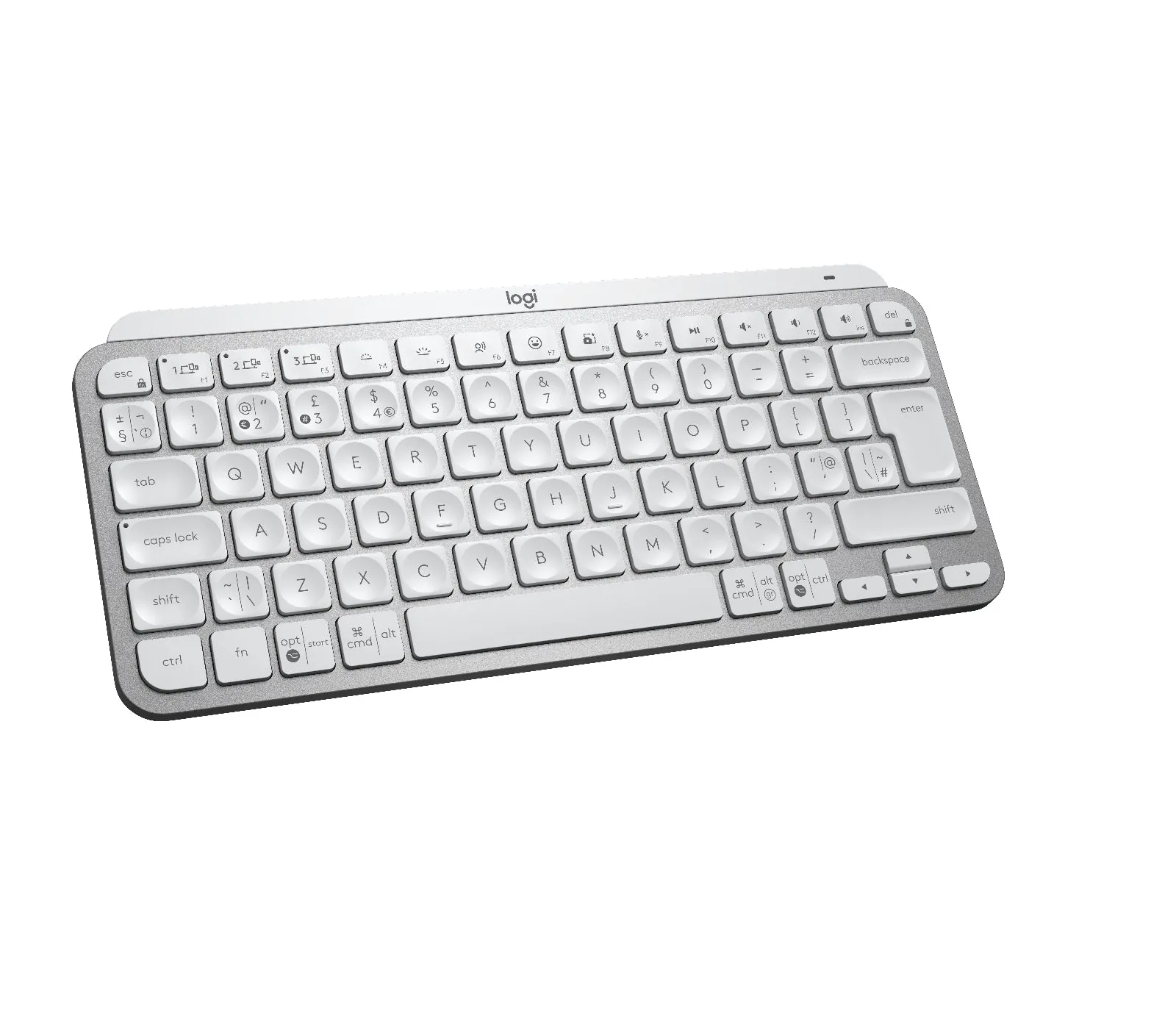 Logitech Mx Keys Mini - Keyboard - Backlit - Bluetooth - Qwerty - Uk - Pale Grey