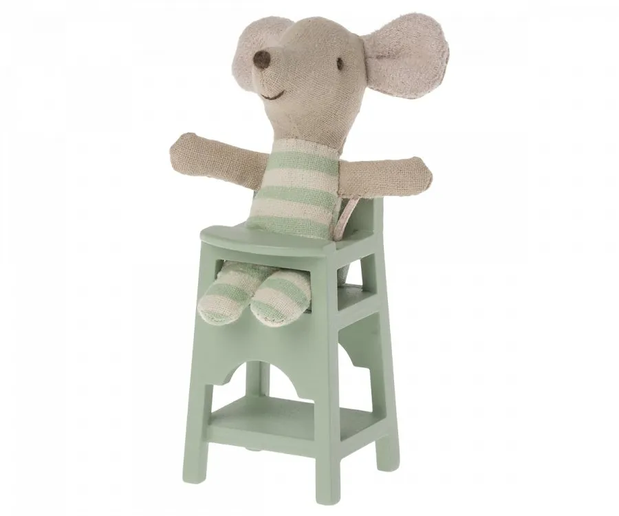 Maileg | Baby Mouse High Chair, Mint