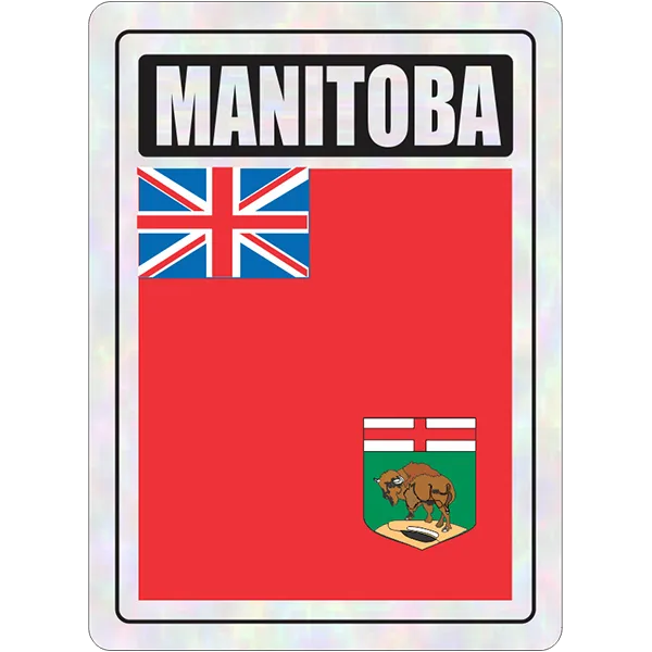 Manitoba Prismatic Hologram Car Decal Sticker