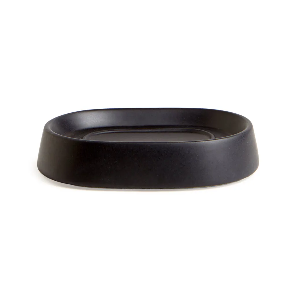 Matte Black Ceramic Bath Accessories, Soap Dish