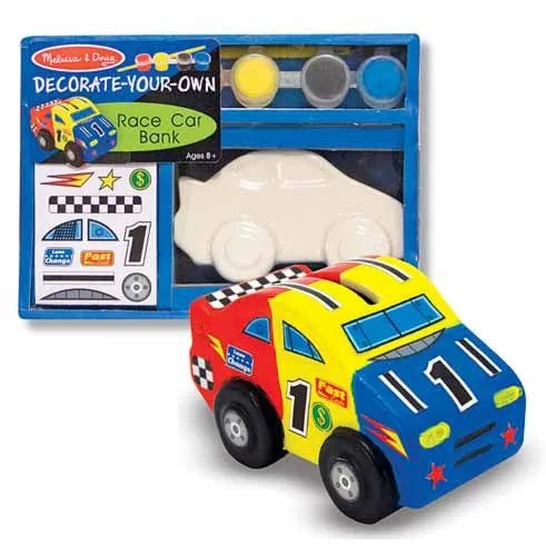 Melissa & Doug Decorate Your Own Race Car Bank