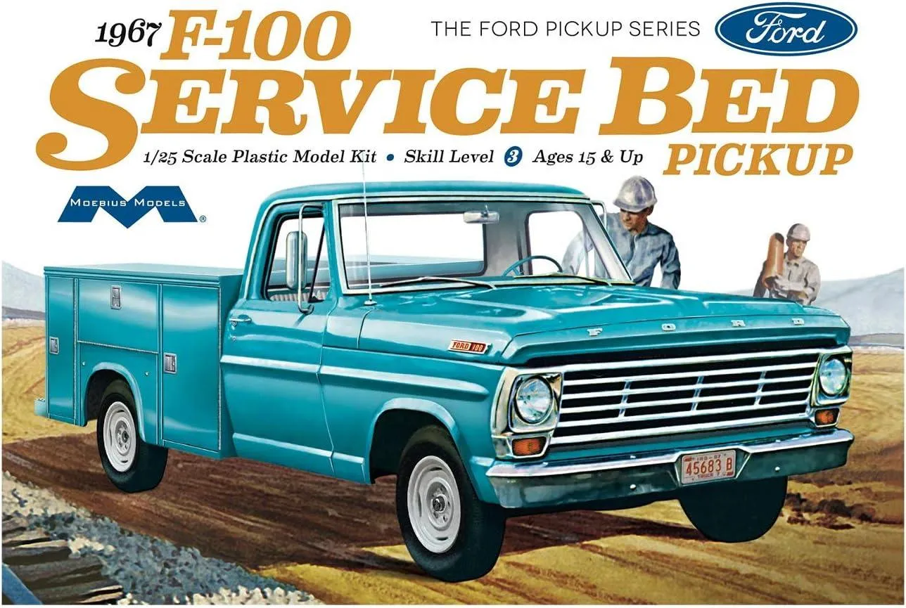 Moebius 1239 1967 Ford F-100 Service Bed Pickup 1/25 Model Kit