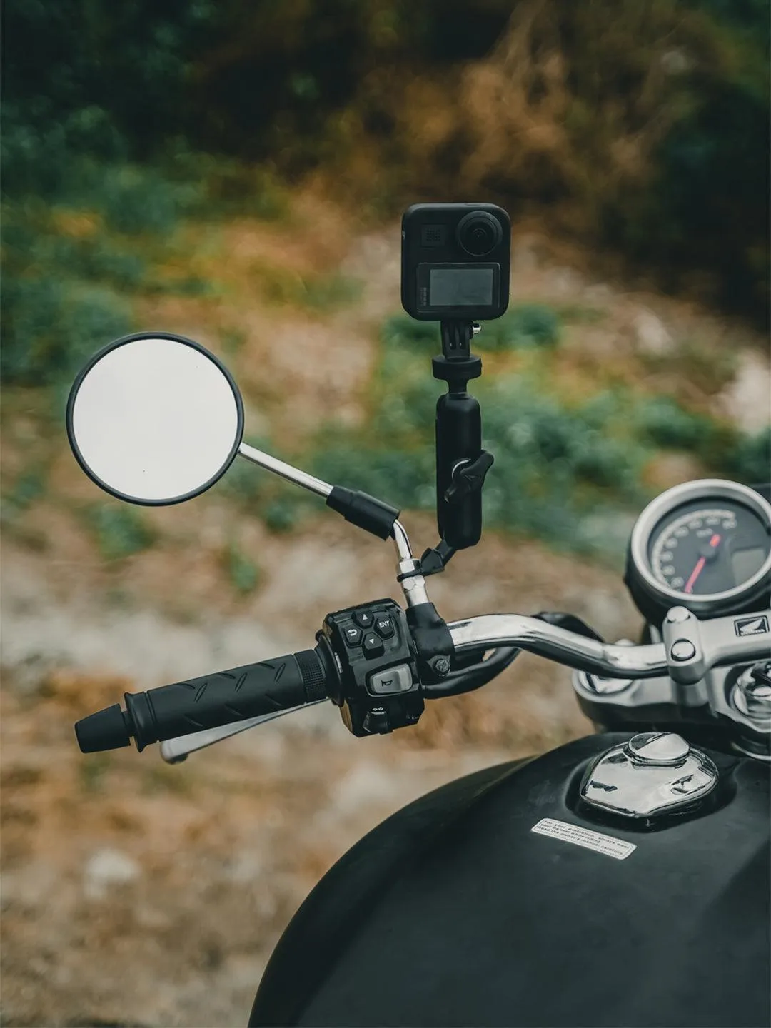 Motowolf Camera Bracket 360 Degree Mirror Mount