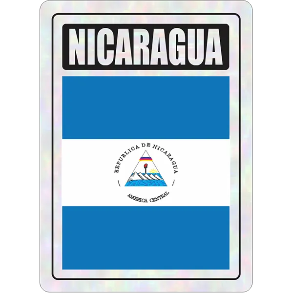 Nicaragua Prismatic Hologram Car Decal Sticker