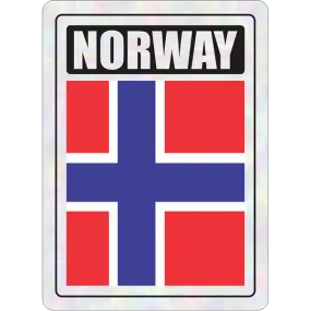 Norway Prismatic Hologram Car Decal Sticker