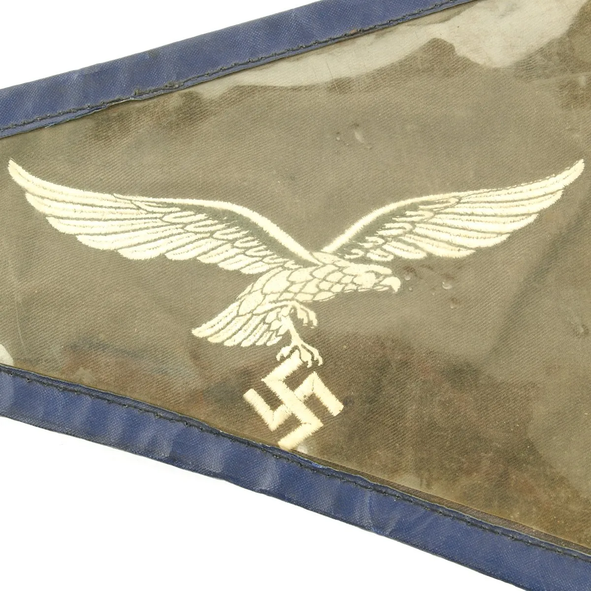 Original German WWII Luftwaffe Officer Vehicle Automobile Fender Pennant Flag