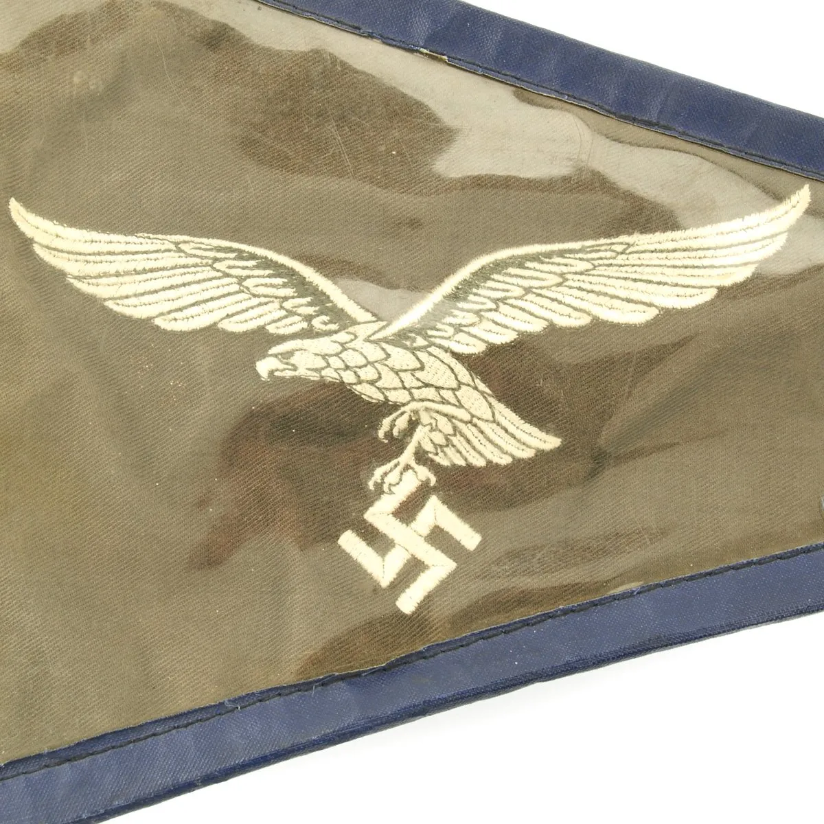 Original German WWII Luftwaffe Officer Vehicle Automobile Fender Pennant Flag