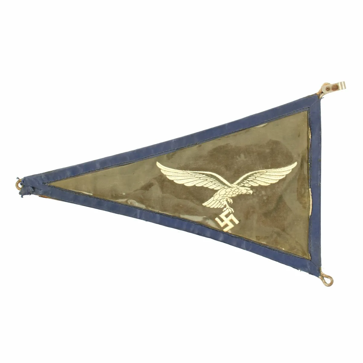 Original German WWII Luftwaffe Officer Vehicle Automobile Fender Pennant Flag