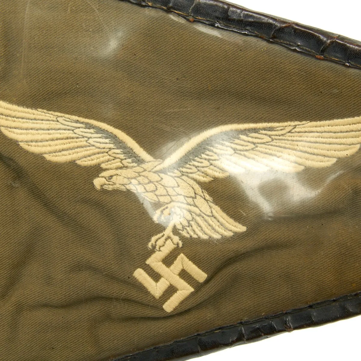 Original German WWII Luftwaffe Officer Vehicle Car Fender Pennant Flag