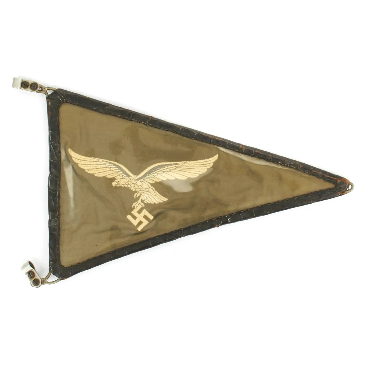 Original German WWII Luftwaffe Officer Vehicle Car Fender Pennant Flag