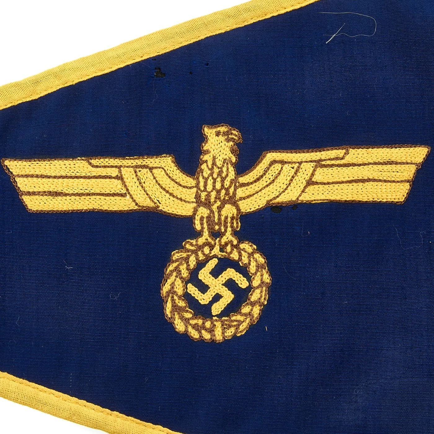 Original German WWII Navy Kriegsmarine Officer Vehicle Staff Car Fender Pennant Flag - 12.5" x 8"