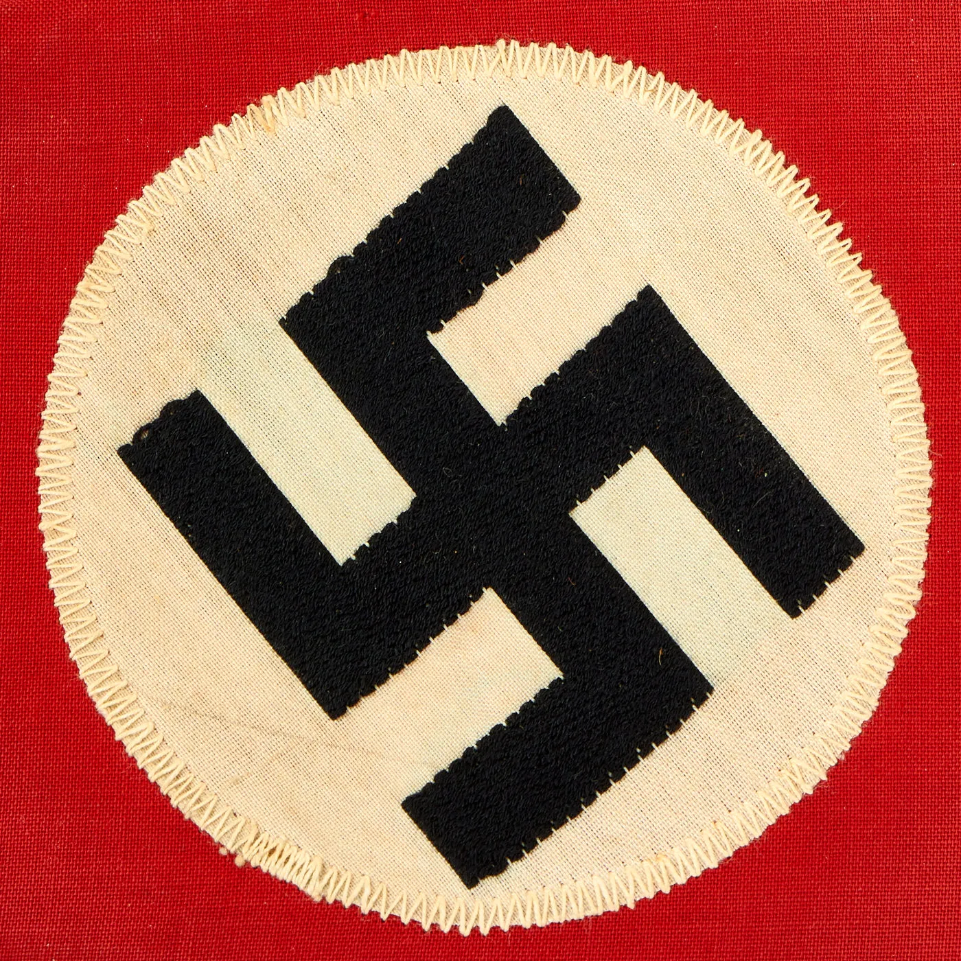 Original German WWII NSDAP National Socialist Rigid Vehicle Staff Pennant Flag with Metal Snap Hooks - 8" x 14"