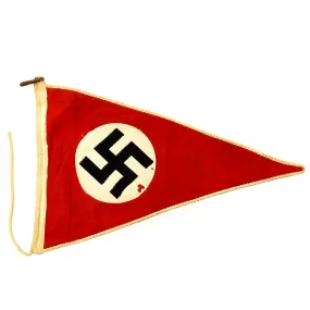 Original German WWII NSDAP National Socialist Vehicle Staff Pennant Flag