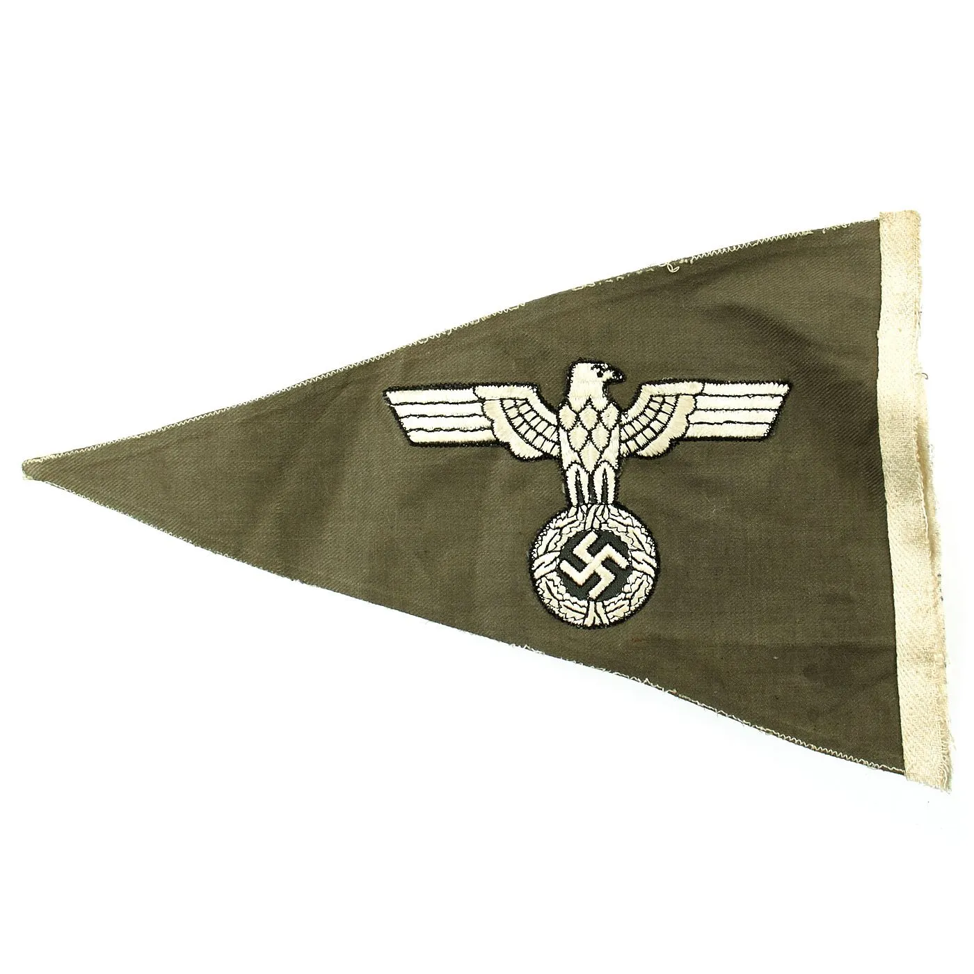 Original German WWII Wehrmacht Army Heer Officer Vehicle Staff Car Fender Pennant Flag