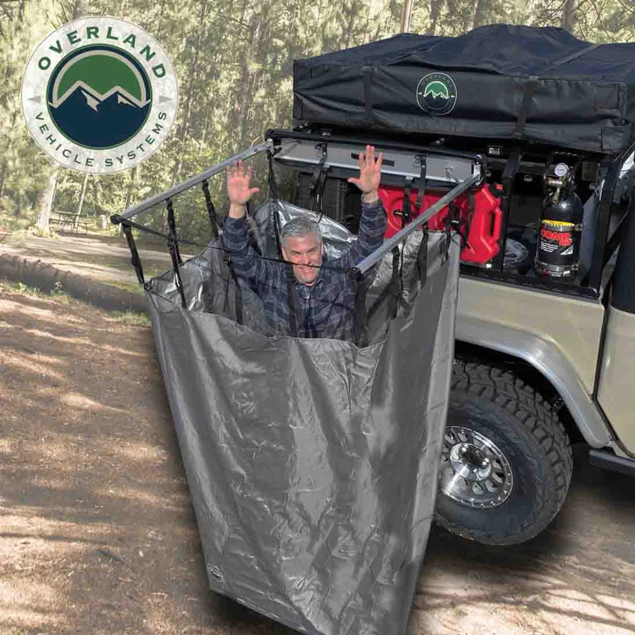 Overland Vehicle Systems HD Nomadic Car-Side Shower Room