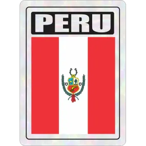 Peru Prismatic Hologram Car Decal Sticker