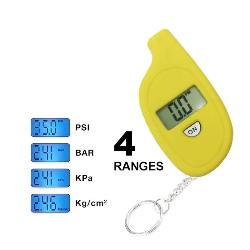 Portable Digital Car Tire Pressure Tester Keychain