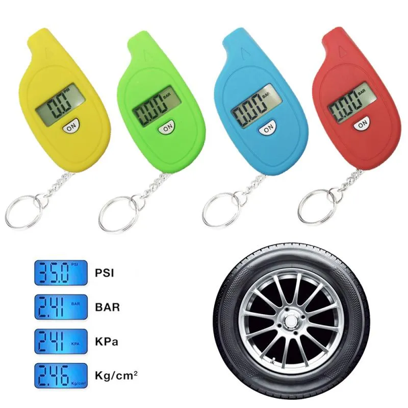 Portable Digital Car Tire Pressure Tester Keychain